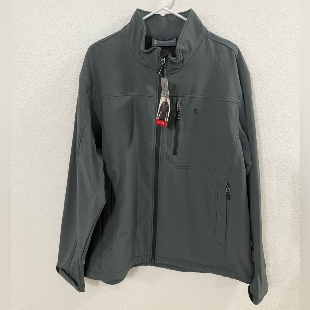 NWT Men's Free Country Pewter Softshell Jacket Size XL